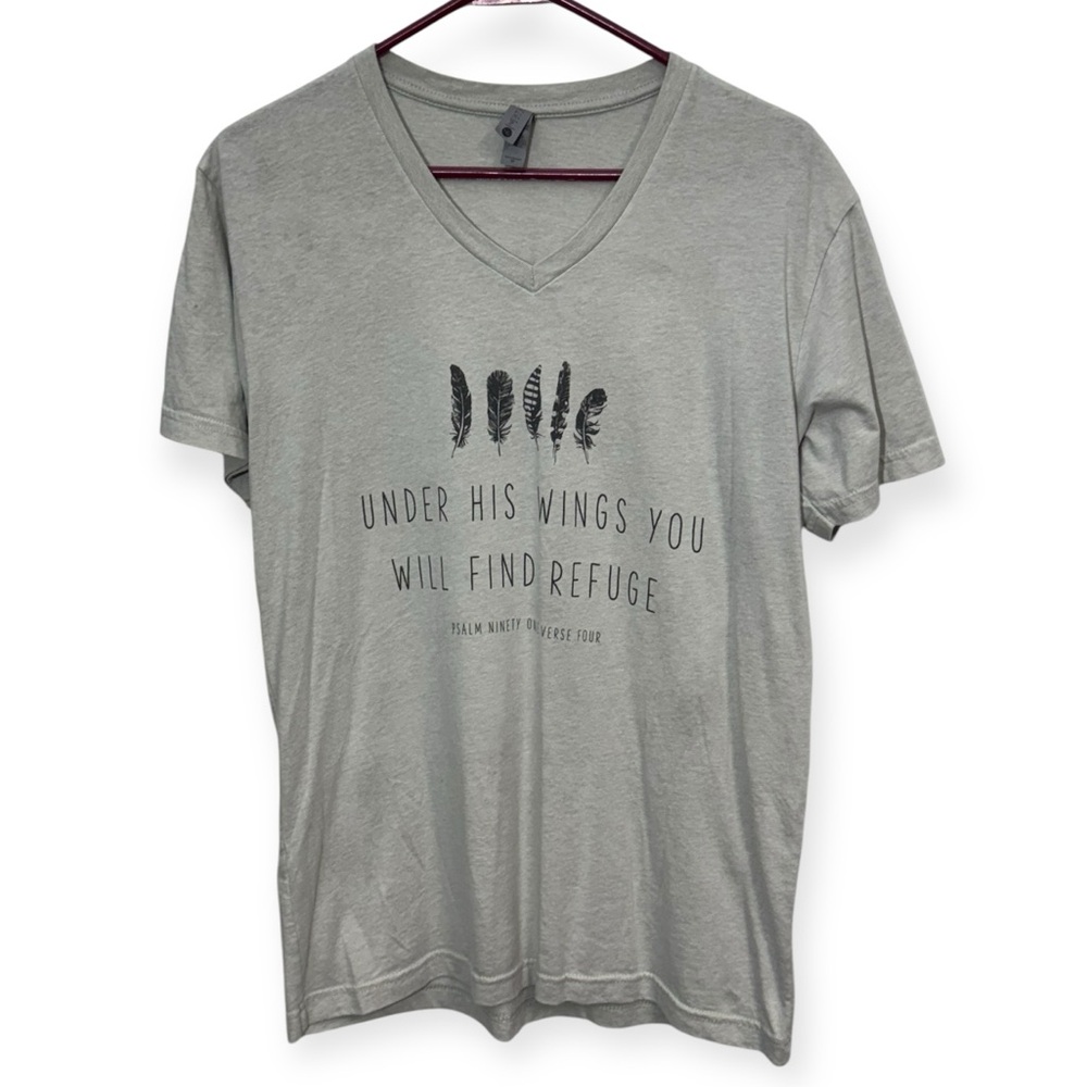 Next Level Women’s Christian Motivational V-Neck‎ T-shirt Size M